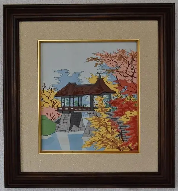【文化勲章受章作家❗】佐藤太清 画　 題『水仙』木版画　徳力富吉郞版画　額装 文化勲章受章作家❗】佐藤太清 画 題『水仙』木版画徳力富吉郞