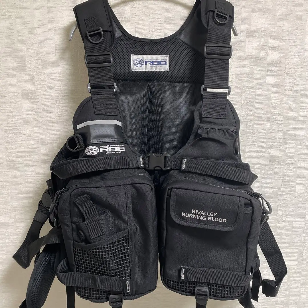 rbb ウェーディングゲームベスト　ネイビー　ポーチ3個グリップホルダー1個付き RBB ウェーディングベストLIMITED - RIVALLEY FISHING