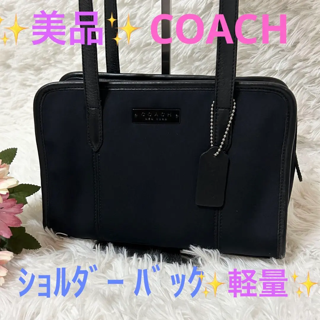コーチ COACH ボディバッグ ブラック シボ革 ゴールド金具　美品 コーチ COACH ボディバッグ ブラック シボ革 ゴールド金具