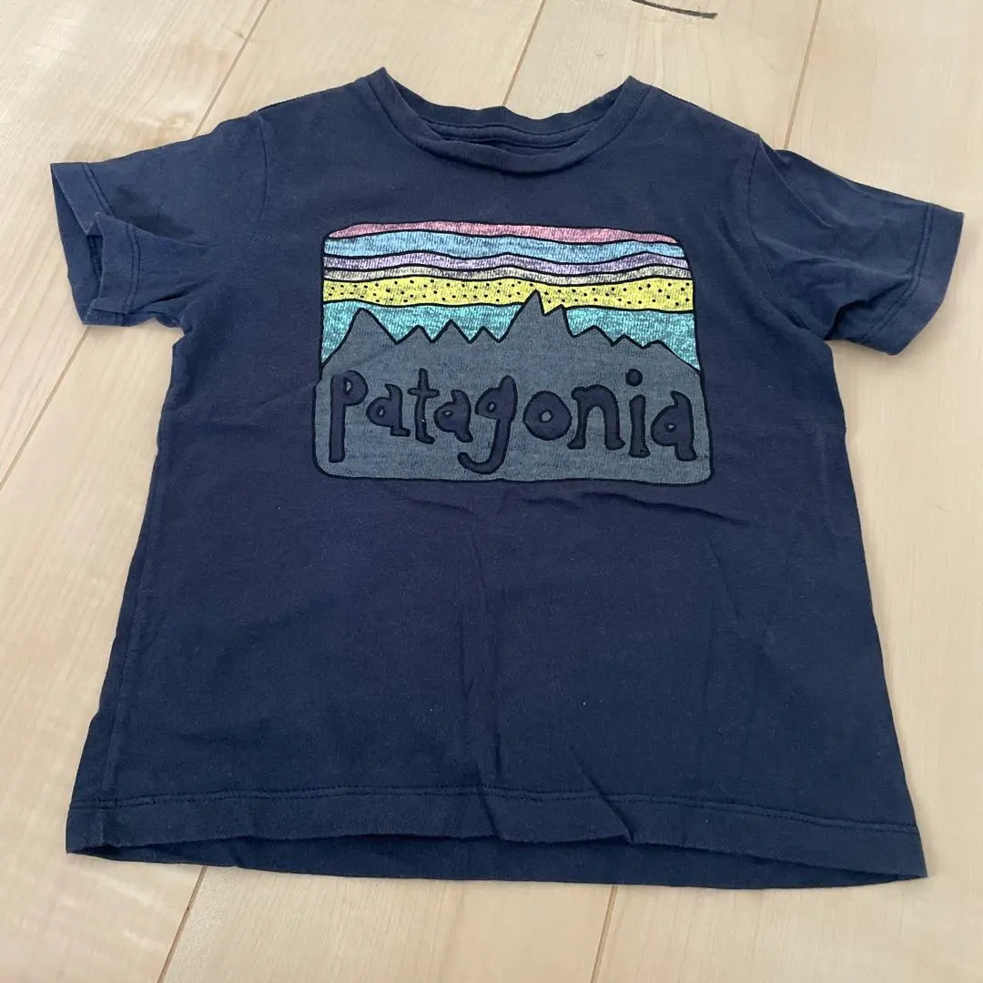 Thumbnail of Patagonia navy T-shirt with mountain graphic