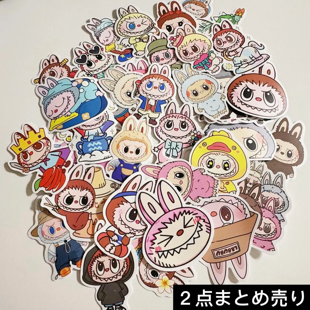 Thumbnail of LABUBU Labubu Stickers 50 sheets ★ Cute Waterproof Stickers Set of 2