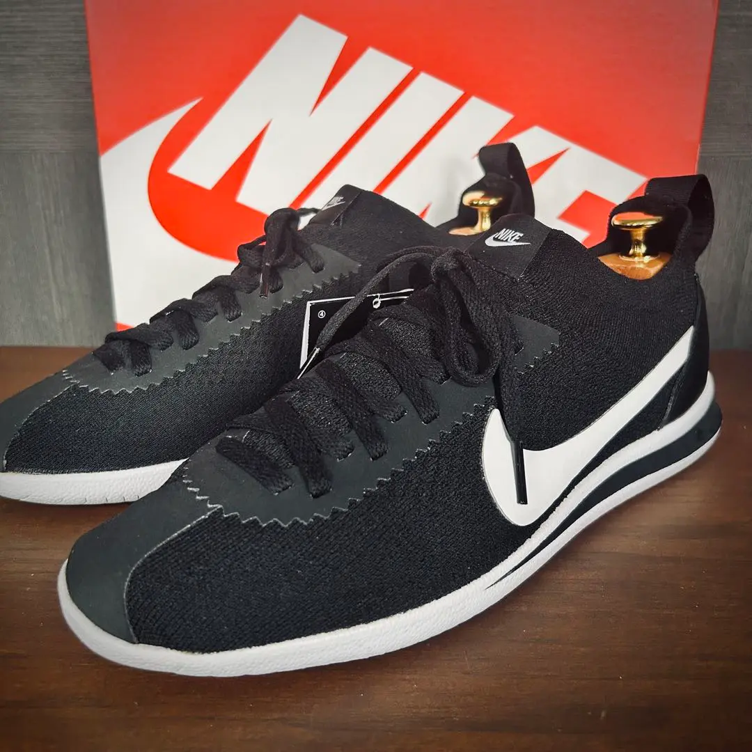 【超美品・1回使用】NIKE コルテッツ レザー ブラック 30cm 希少 NIKE LEATHER CORTEZ コルテッツ オールレザー ブラック