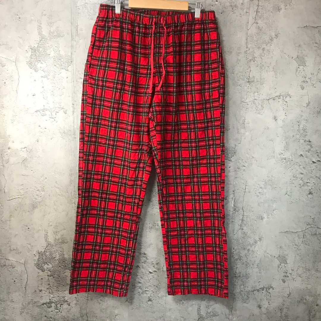 Thumbnail of Y5430 Vintage Check Pants Pajama Pants Red Black Green Yellow White