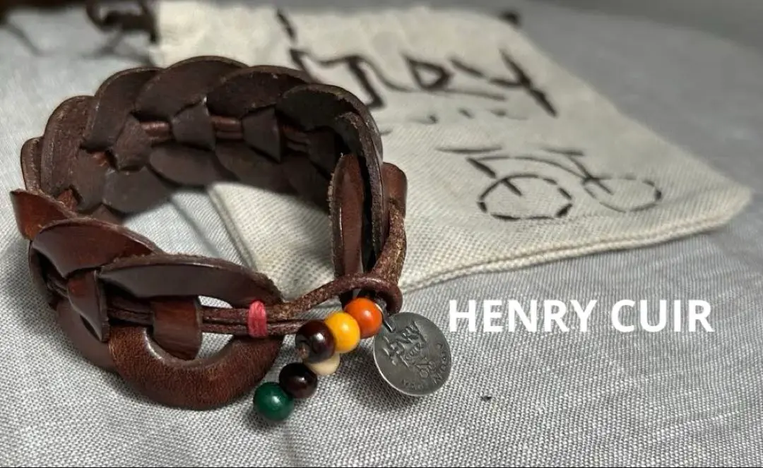 HENRY CUIR  アンリークイール　レザー　ビーズ　ブレスレット　ボルドー 2025年最新】HENRY CUIR レディース ブレスレットの人気アイテム