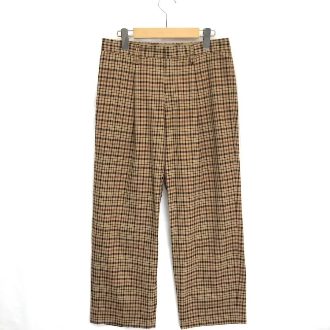 Thumbnail of ADAM ET ROPE: Carreman Check Pattern 1-Pleat Pants