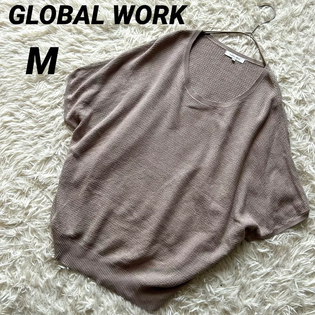 Thumbnail of [Global Work] Short Sleeve Knit Mesh Round Neck Dolman Sleeve