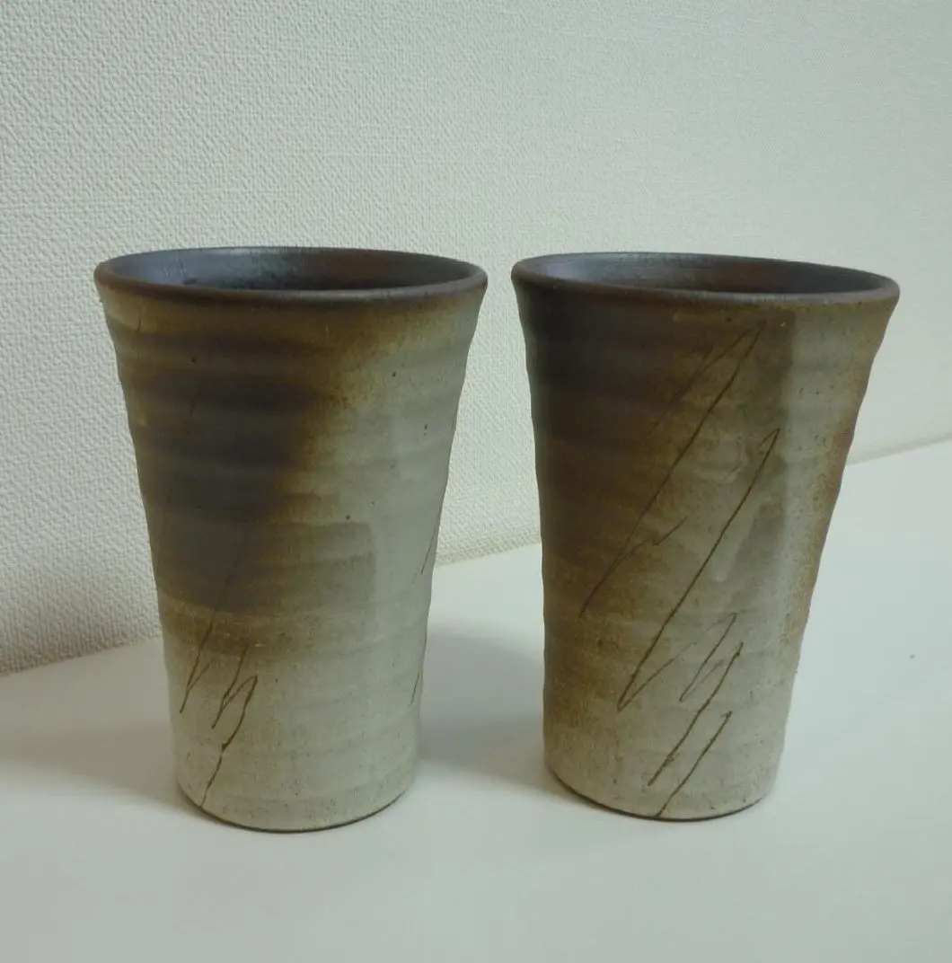 Thumbnail of 【Brand New】Shigaraki Ware Beer Cups, Pair