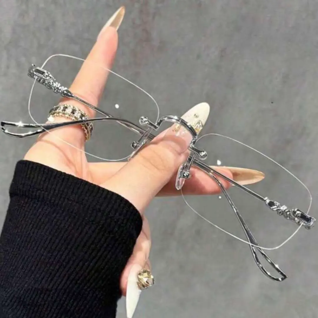 Thumbnail of Rimless Glasses Silver Unisex Blue Light Cut y2k Korean Style