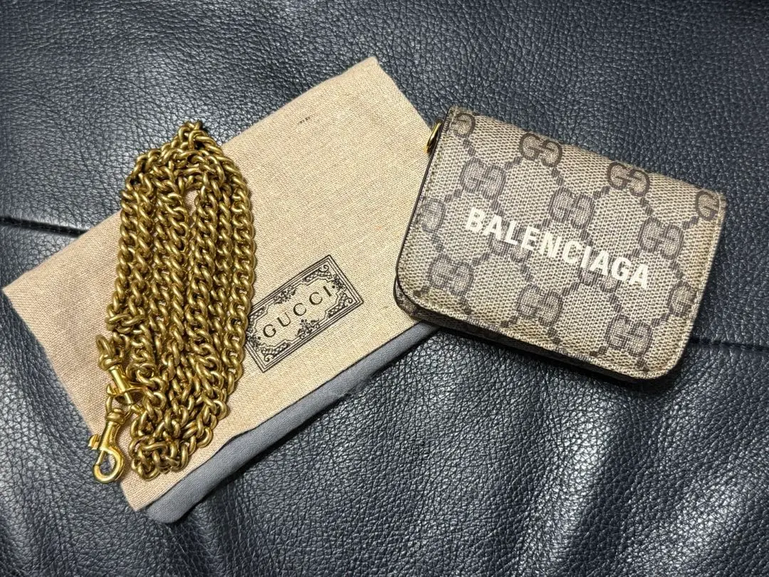 GUCCI - グッチ×バレンシアガ コラボ 財布 チェーンウォレットの