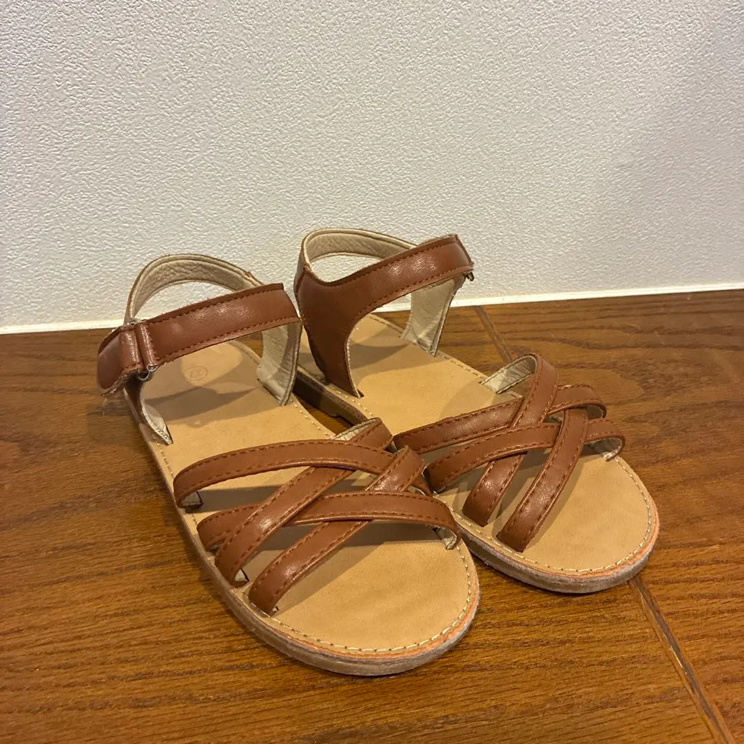 棕色帶涼鞋 tem 17.5cm 的縮圖