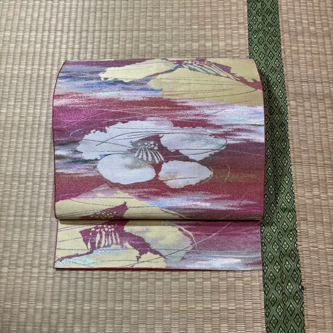 Thumbnail of Nagoya obi, single-sided construction, six-panel design, Aa44D68