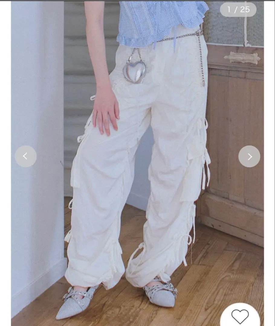 FURFUR 薄緑 ギャザー付きカーゴパンツ 2025年最新】fur fur ワークパンツ・カーゴパンツの人気アイテム