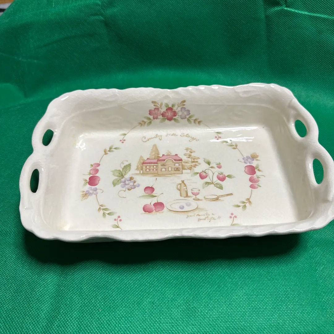 MITANI country story 水果與房子的插畫 深盤 1個 的縮圖