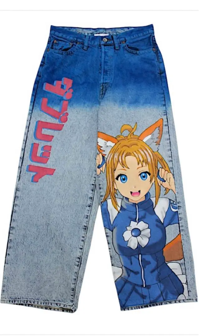 ー品販売  リーバイスLevi's デニムジャケット古着ペイント宿儺五条 ジャケット・アウター