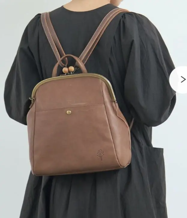 Kanmi カンミ⭐️レザー　リュック　キャメル kanmi All story BOXリュック B21-69 バックパック A4対応 かん