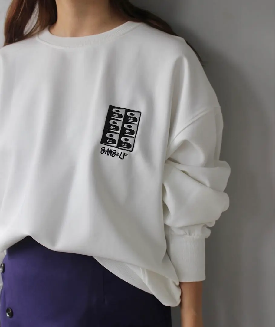 フロントデザインスウェット【SANSeLF】sanw23a021 フロントデザインスウェット【SANSeLF】sanw23a021