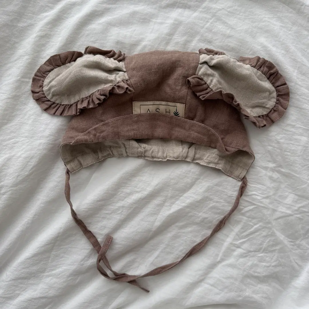 帽子 ash generation puppy bonnet 51 ASH generation bonet(squirrel×basil) | hanakao