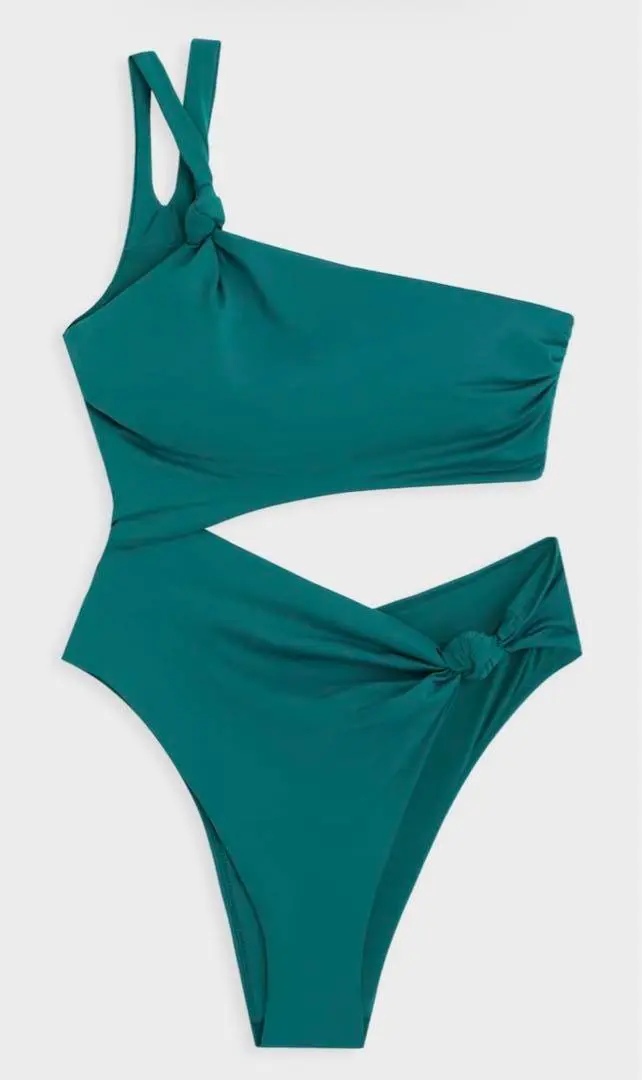 【OYSHO】フロントVカットピケ生地ワンピース水着/Sサイズ Oysho(オイショ) - 海外通販のBUYMA