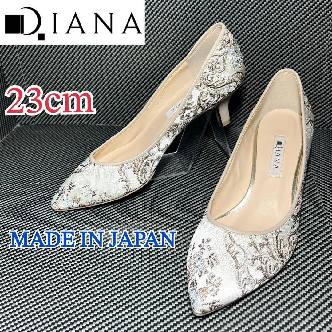 Thumbnail of ✨Brand New✨ DIANA Pumps High Heels Floral Embroidery Beige 23.5cm