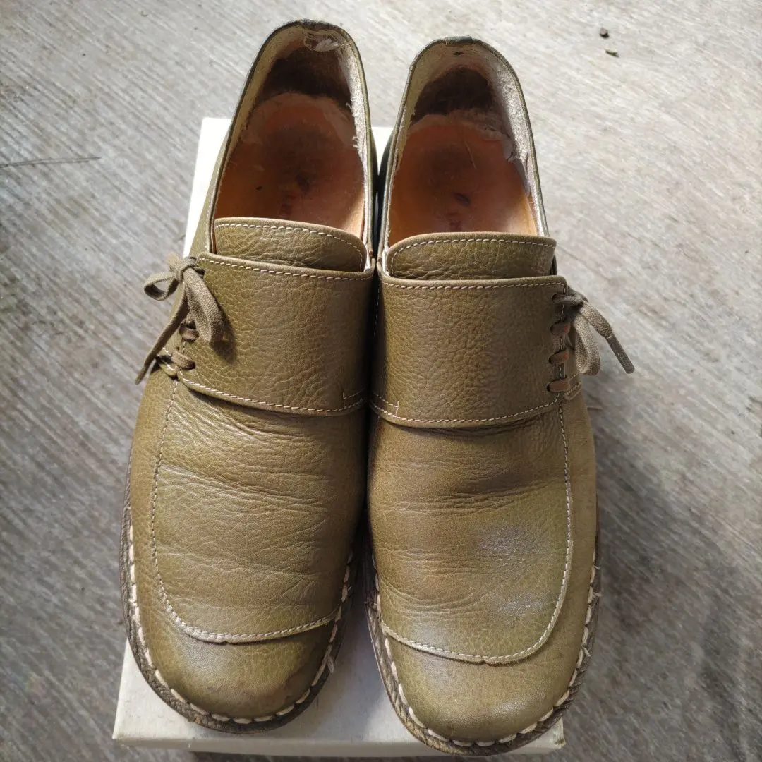 Thumbnail of BARCLAY FOOT ART Olive Leather Loafers, 24.0cm