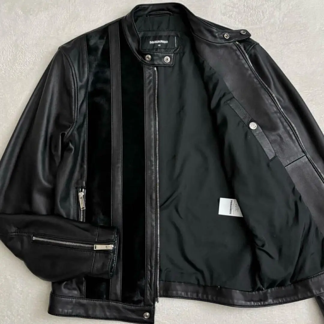 美品✨DSQUARED2 シングル ライダースジャケット 切替 ブラック 44 2025年最新】DSQUARED2 シングルライダースの人気アイテム