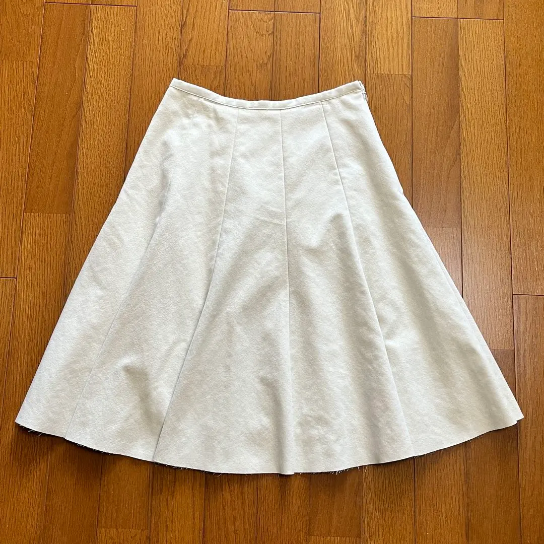 Thumbnail of Strawberry Fields Flare Skirt, Faux Leather, White, Ivory