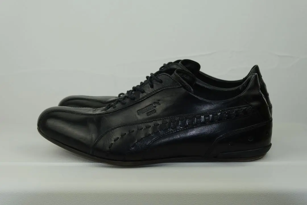 美品】Puma ブラックレザー メンズスニーカー 28㎝ プーマ