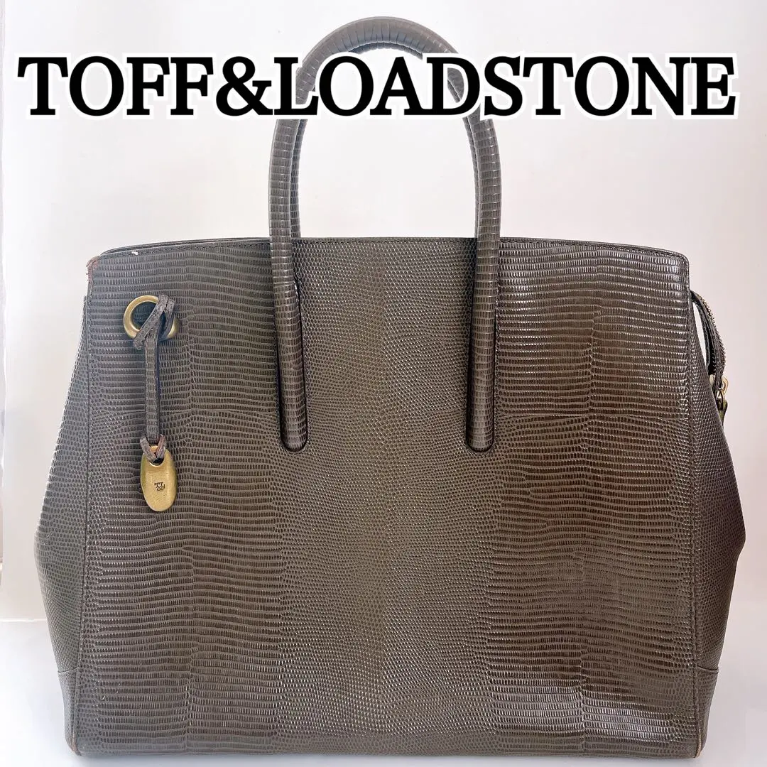 Thumbnail of TOFF&LOADSTONE Jolie Lizard L Leather Tote Bag, Gray