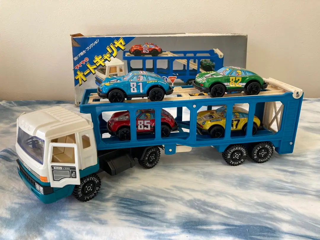 【ブリキ！箱付き！レトロ】AUTO TRANSPORT キャリアカー ブリキ！箱付き！レトロ】AUTO TRANSPORT キャリアカー ミニカー