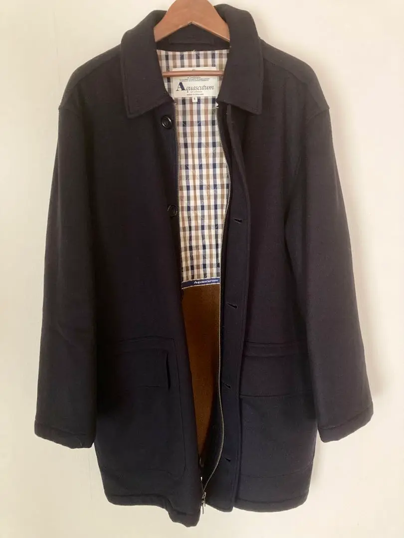 アクアスキュータムの正統派ウールピーコート美品M 2025年最新】Aquascutum メンズ ピーコート・ウールコートの人気