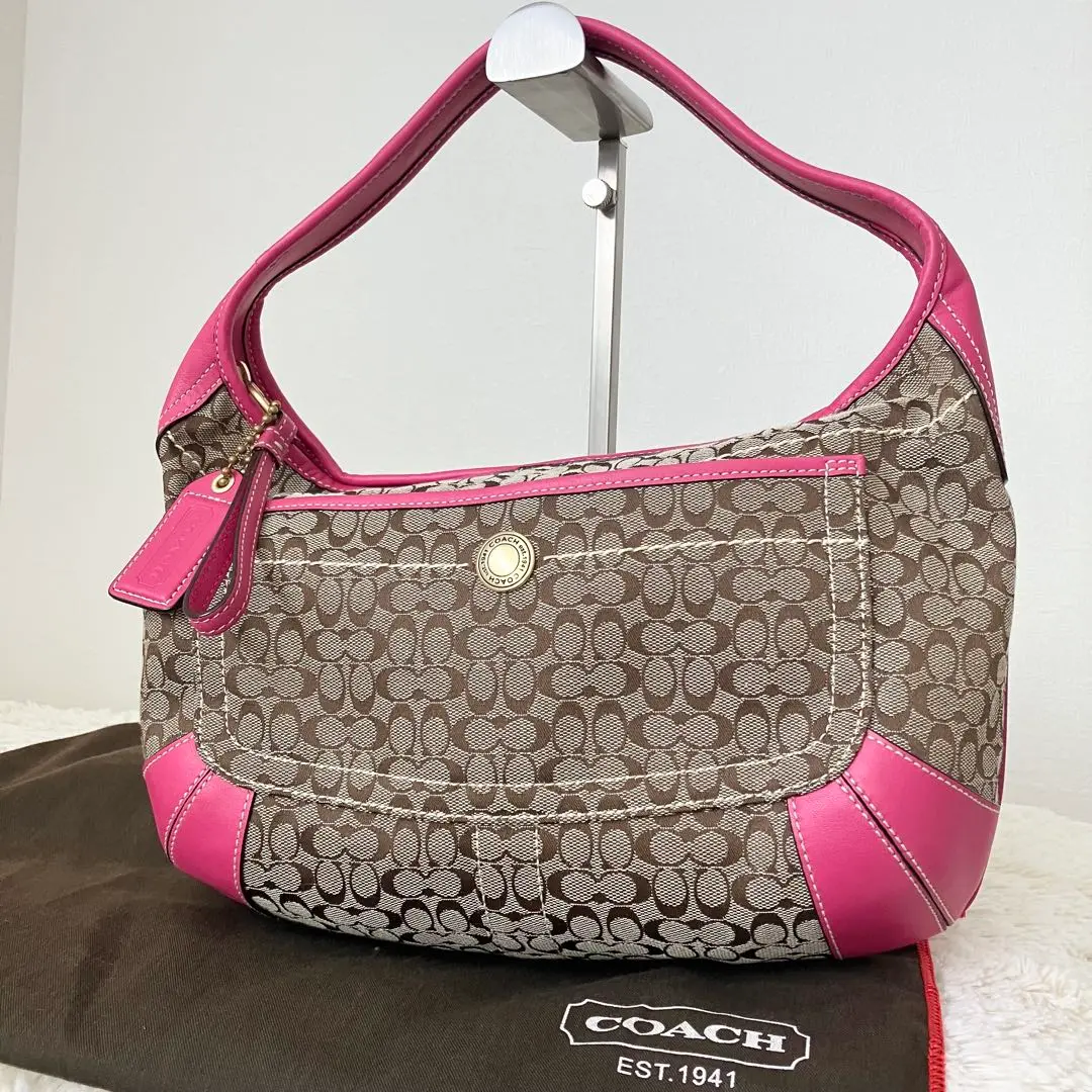 美品✨COACH コーチ　ハンドバッグ　ピンク　10772 2025年最新】COACH 10772の人気アイテム - メルカリ