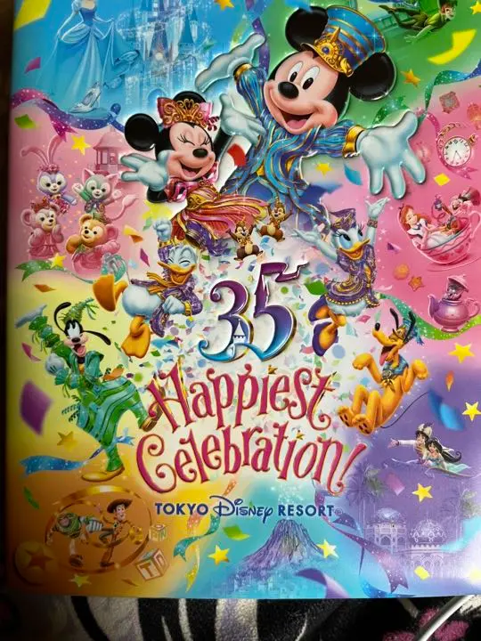 ディズニーリゾート　35周年スーベニアメダルケース　メダル付き　2冊 リボンコスチュームのミッキー&フレンズ勢揃い！ディズニー