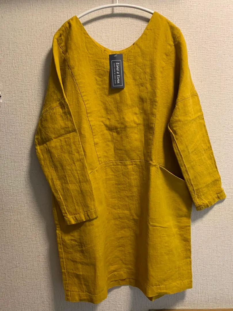美品✨LinoeLinaリーノエリーナ　リネンワンピース　膝丈 2025年最新】リーノエリーナ ひざ丈ワンピースの人気アイテム