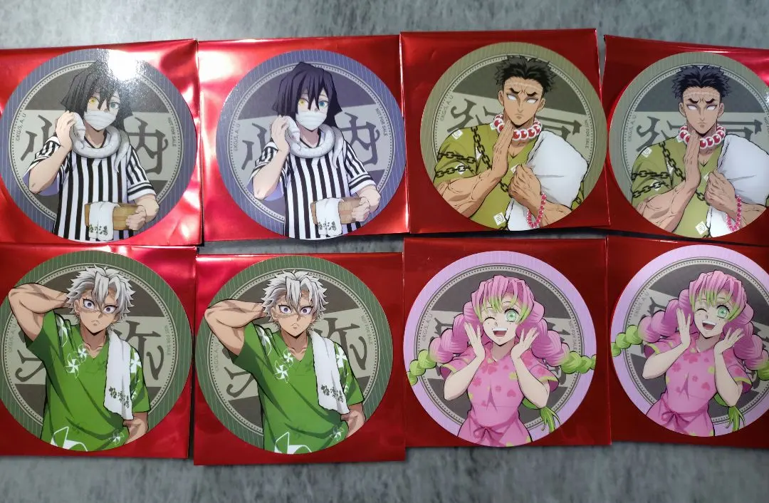 甘露寺蜜璃 悲鳴嶼行冥 伊黒小芭内 不死川實彌 極樂湯杯墊 的縮圖