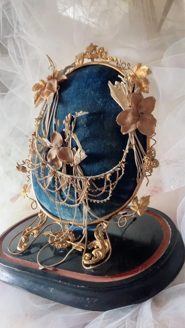 フランスアンティーク♡マリアージュドーム グローブドマリエ♡アンティークレース オールドバカラ アンティーク DE BOUCHE A OREILLE / globe de