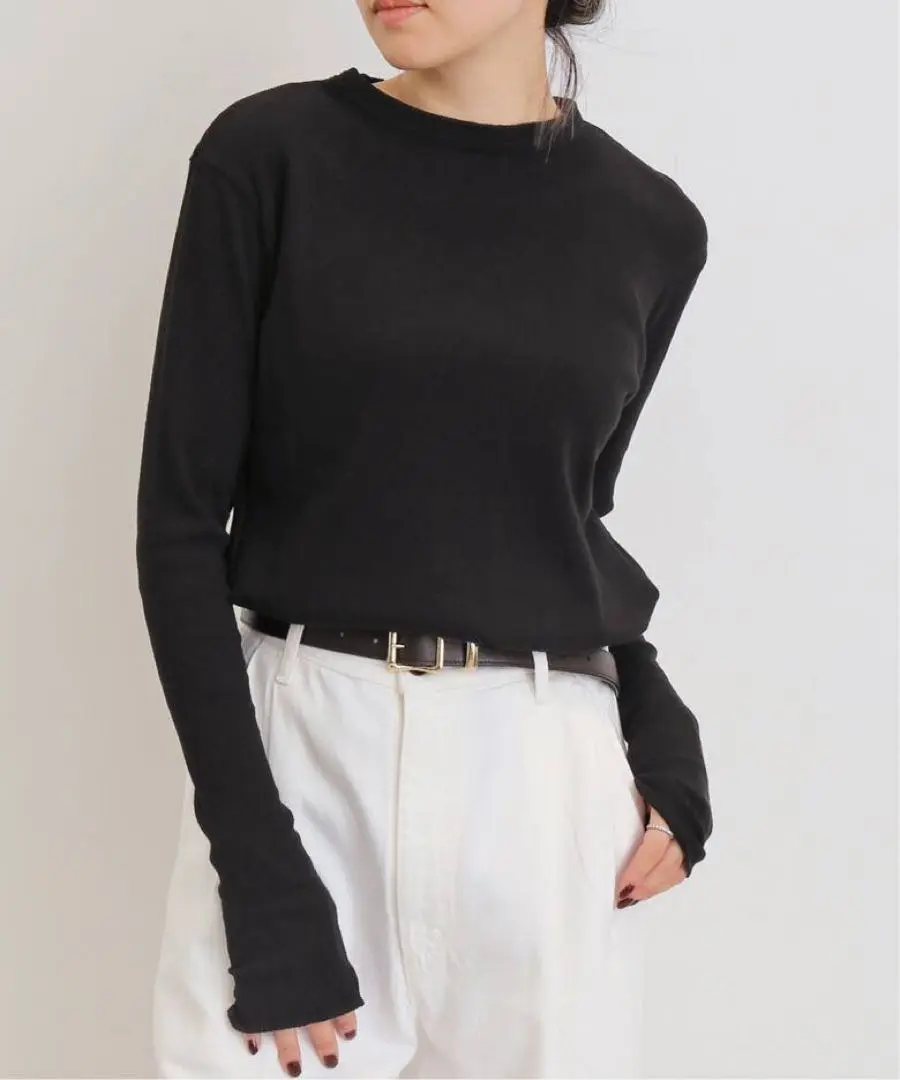 うの⭐︎アパルトモン【24AW】Rib カットソー 24AWアパルトモン BORDER RIB LONGSLEEVE T-SHIRT