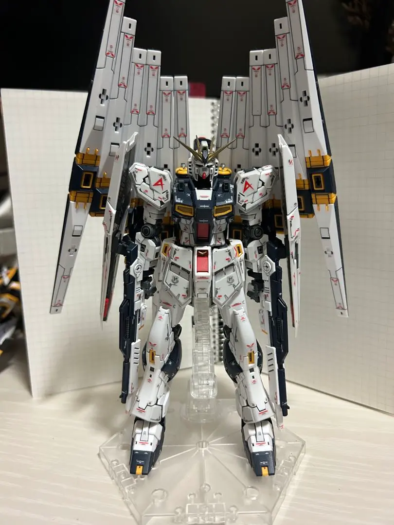 RG νガンダム ダブルフィンファンネル HWS 完成品　水転写式デカール仕上げ RG νガンダム ダブルフィンファンネル HWS 完成品 水転写式