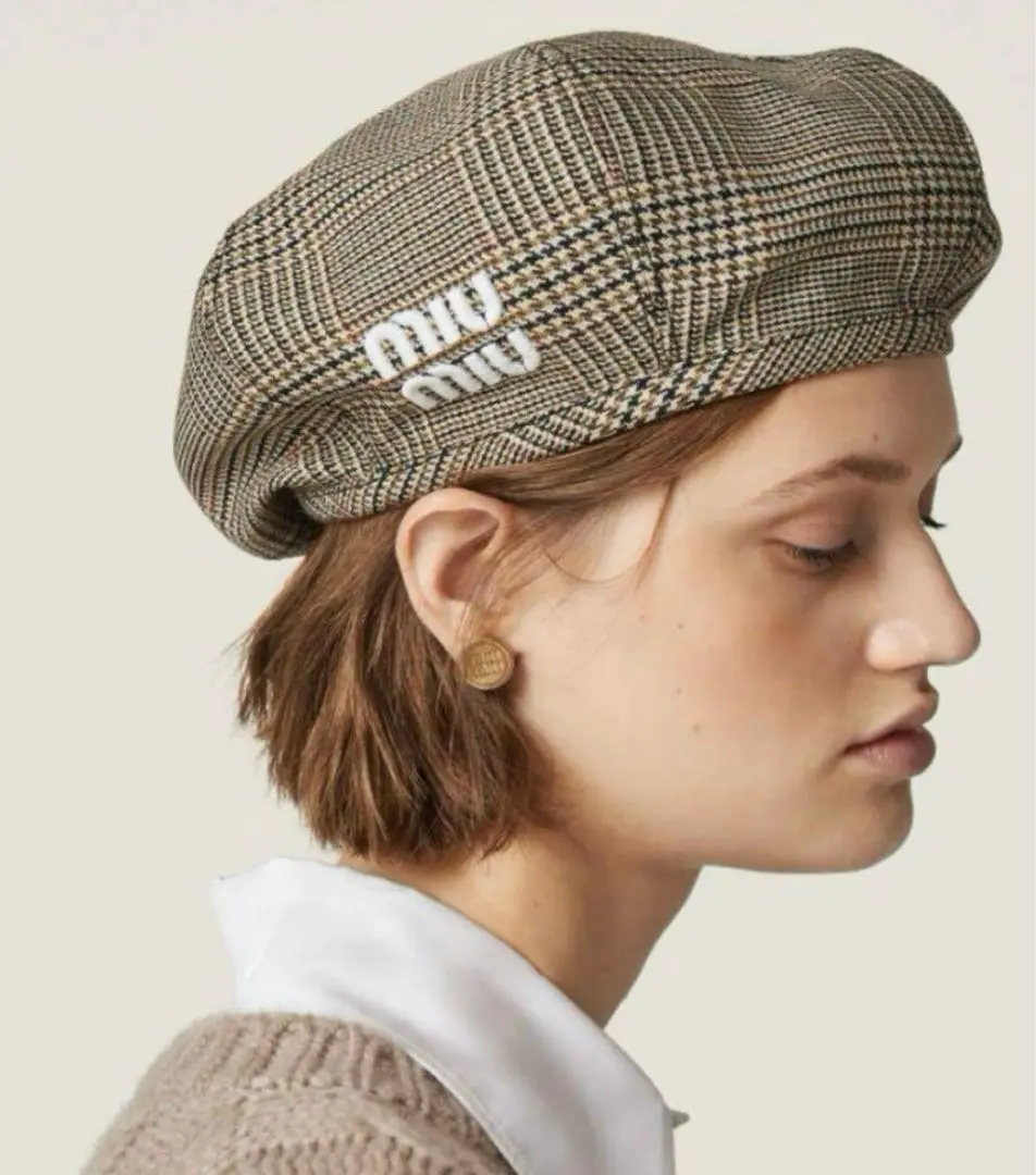 MIUMIU ベレー帽 5HC075 068 ベルベット(505827981) | ミュウ