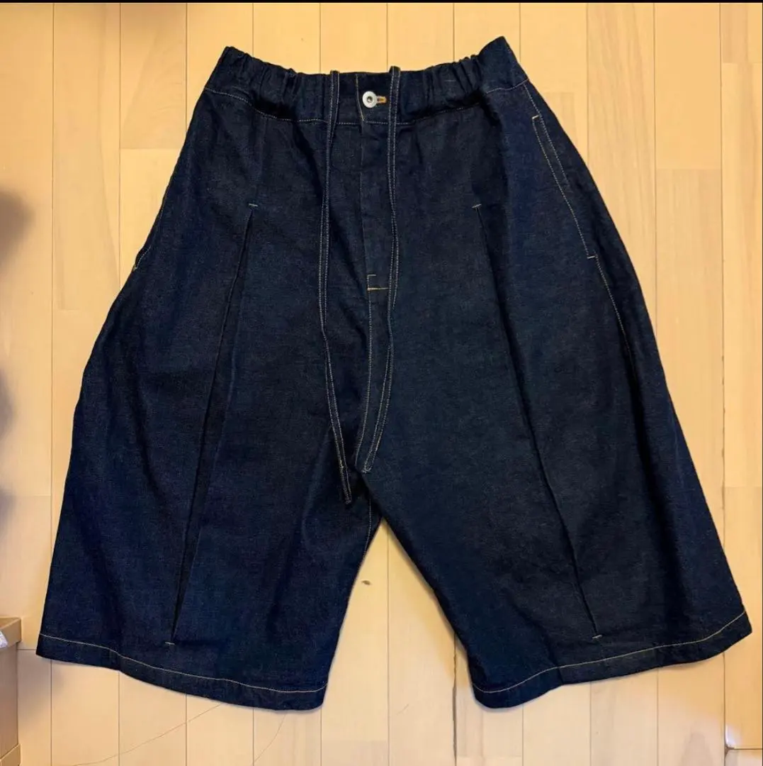 SAGE NATION 箱褶 短款 原色牛仔布 的縮圖