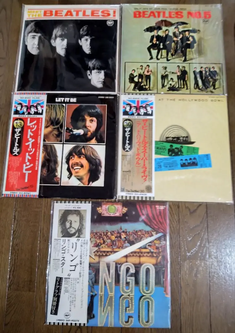 ビートルズLP　5枚 ビートルズ LPレコード 5枚セット 中古品 - メルカリ