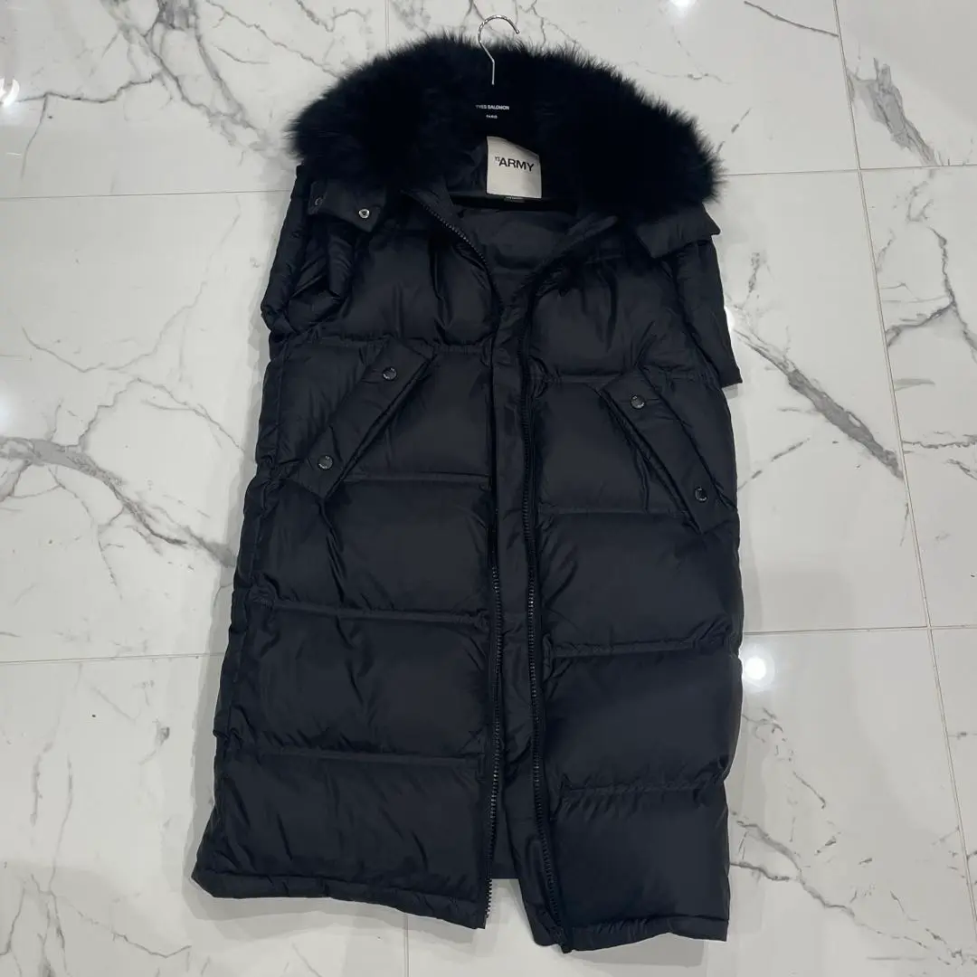YVES SALOMON ダウンベスト Yves Salomon フェザートリム ベスト | ピンク | FARFETCH JP