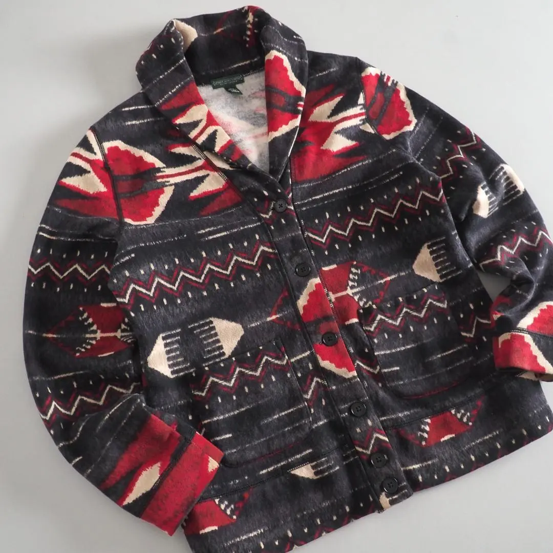 Thumbnail of Ralph Lauren Cardigan Sweatshirt Shawl Collar Native Pattern Beautiful Condition