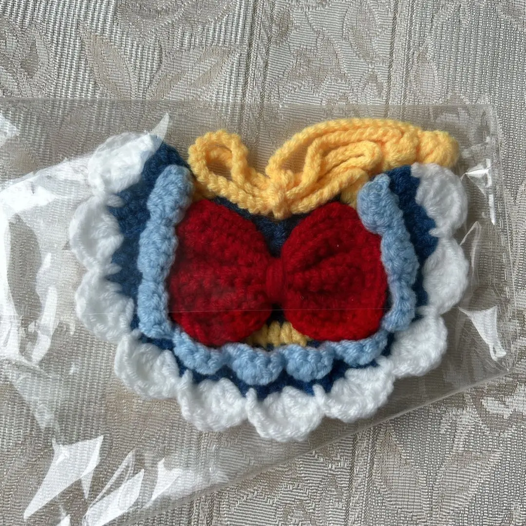Thumbnail of Unopened ✨ Dagongnets Cat Dog Collar Handmade Knit Bib Cute Ribbon
