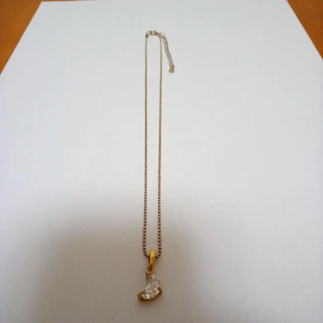 Thumbnail of New silver 925 necklace with 18k yellow gold coating and crescent moon pendant