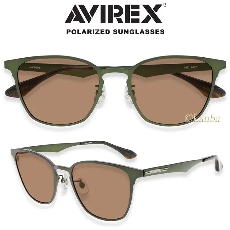 AVIREX アヴィレックス 偏光サングラス ボスリントン 偏光 306グレー AVIREX アヴィレックス 偏光サングラス ボスリントン 偏光 306