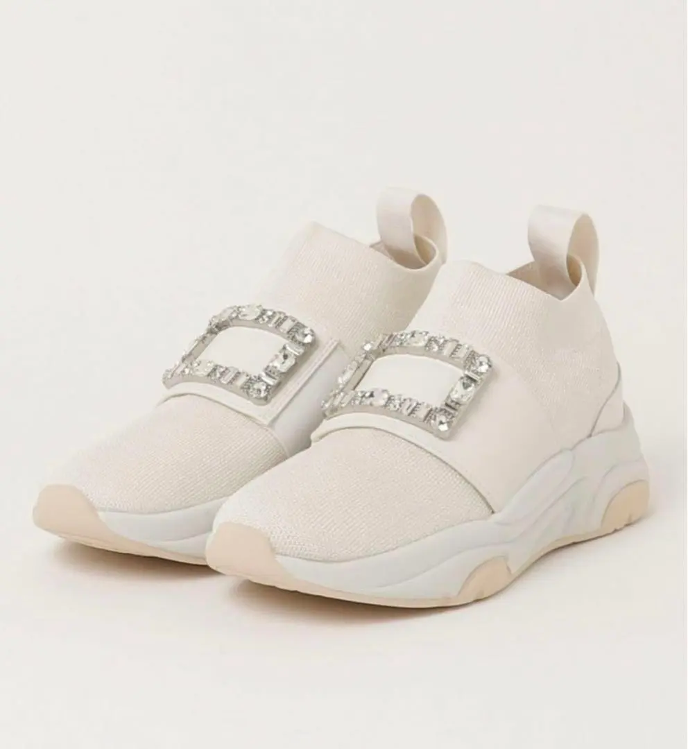 Thumbnail of Excellent condition! +diana Plus Crystal Buckle Knit Sock Sneakers, 24cm