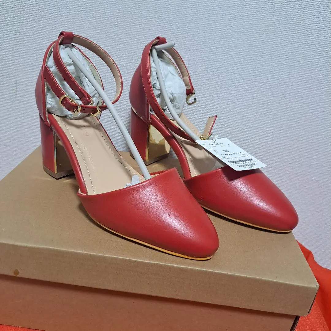 Thumbnail of Ray Cassin Strap Pumps, Red, Size M (23-23.5cm)