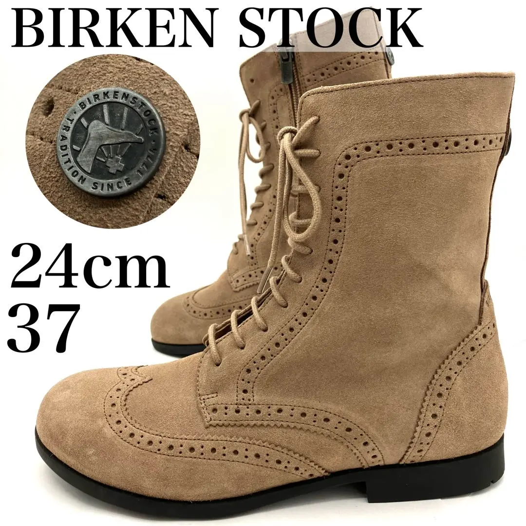 【未使用級】BIRKENSTOCK　LARAMIE（36）ウィングチップ　グレー BIRKENSTOCK LARAMIE Wingtip Boots Side Zip Size 36 boots