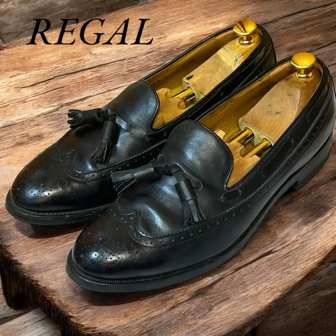 【極美品】REGAL リーガル　タッセルローファー　JE03 ブラック　27 REGAL リーガル タッセル JE03 BLACK ブラック ビジネスシューズ