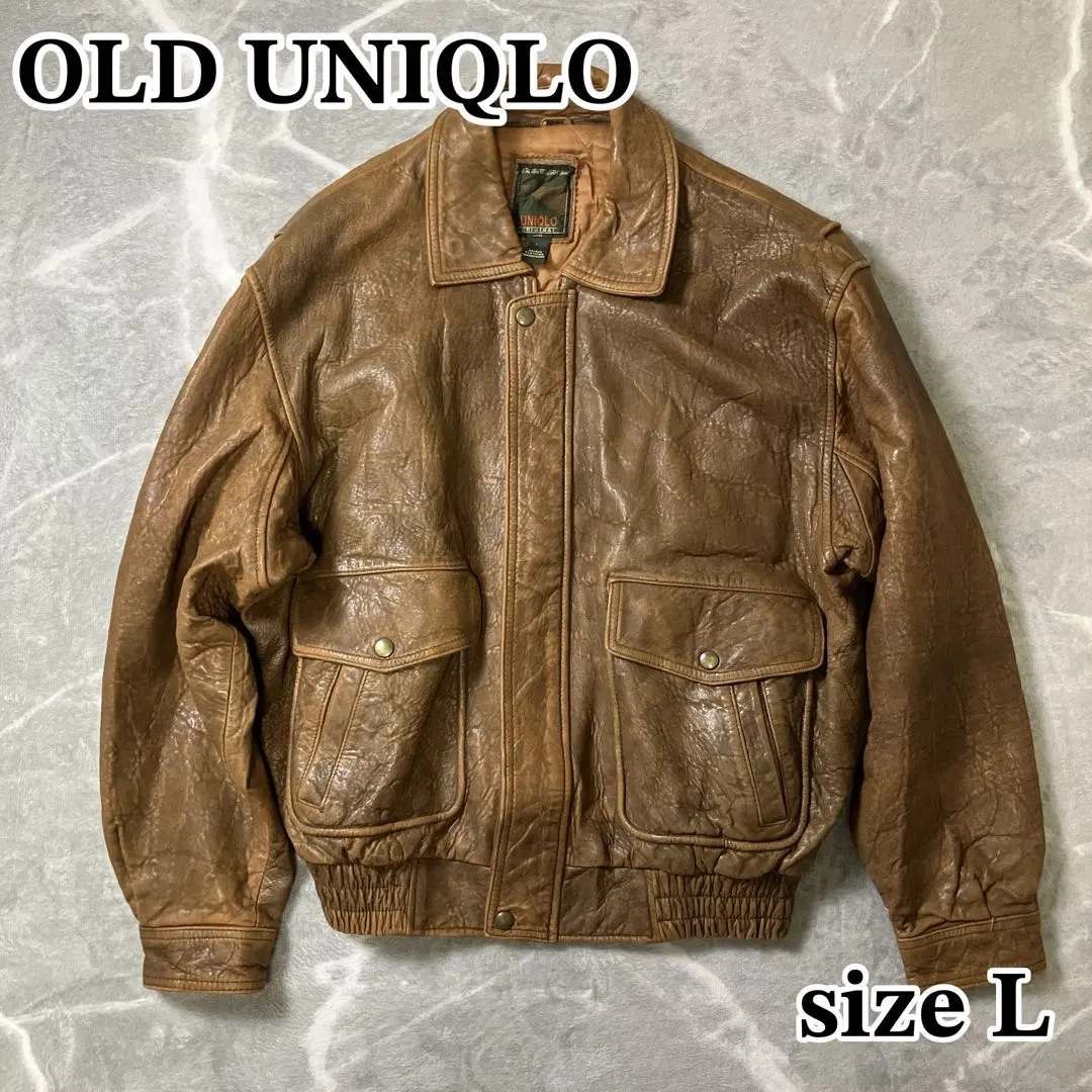 Thumbnail of UNIQLO archive leather A-2 flight jacket
